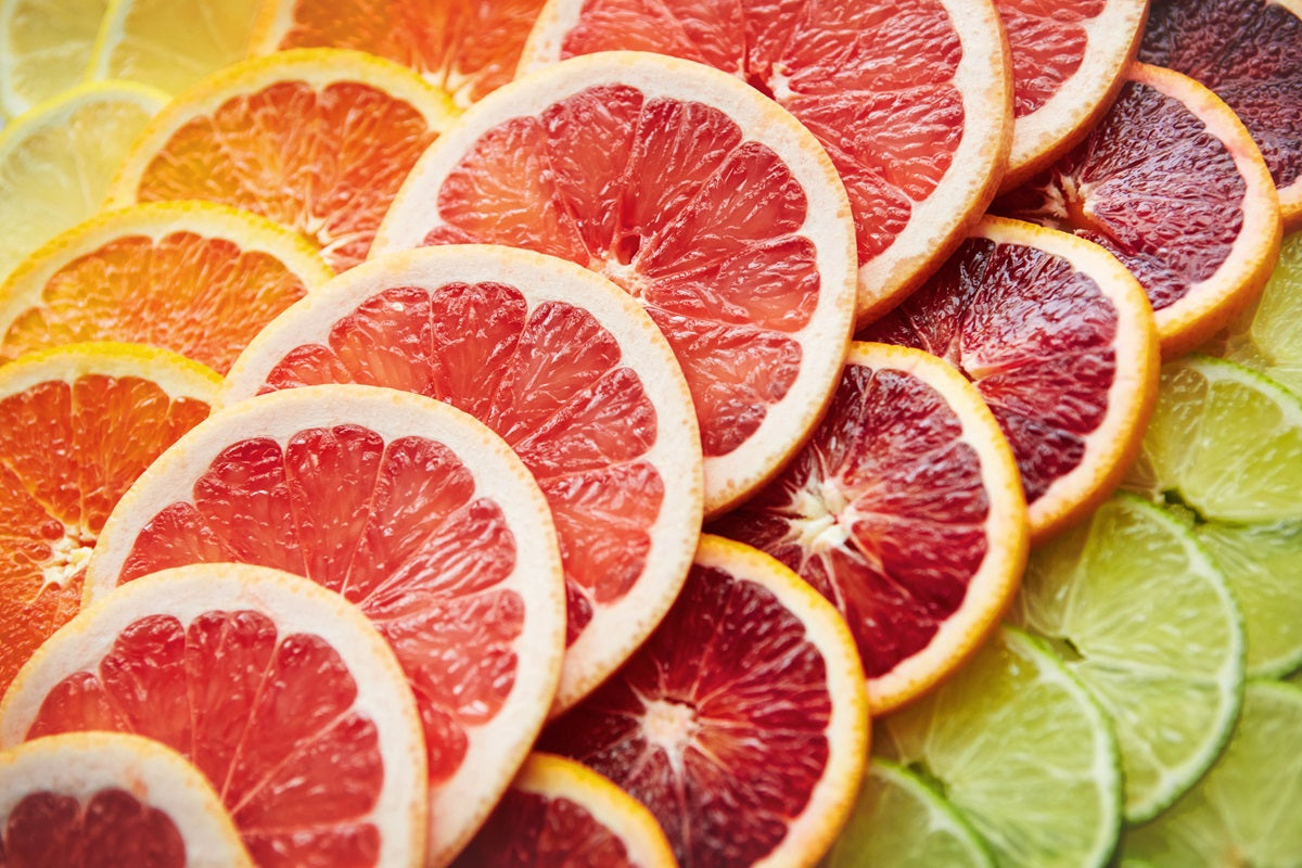 Slices of citrus fruit
