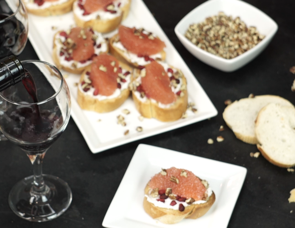 grapefruit-goat-cheese-crostini